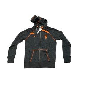 San Francisco Giants Nike Women’s Gym Vintage Zip Up Hoodie Sweatshirt Small